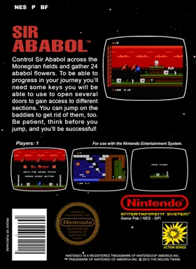 Sir Ababol (World) (Aftermarket) (Homebrew) box cover back